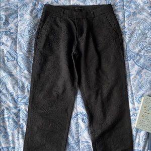 Comfortable black patterned work pants